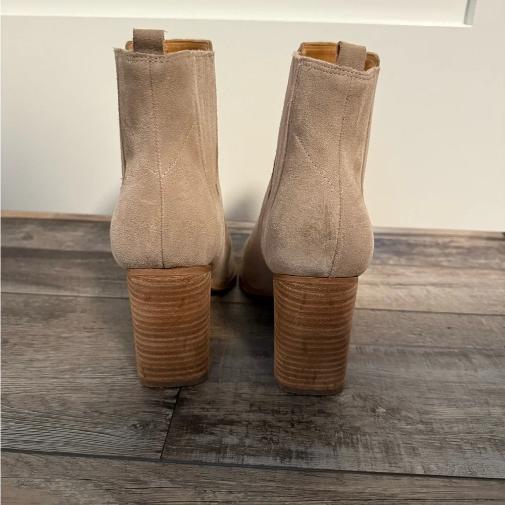 Marc Fisher Natural Suede Booties - Picture 2 of 7